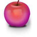 download Photorealistic Red Apple clipart image with 315 hue color