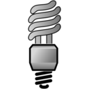 download Energy Saver Lightbulb Off clipart image with 0 hue color