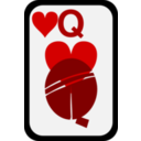 download Queen Of Hearts clipart image with 0 hue color
