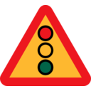Traffic Lights Ahead Sign