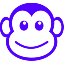 download Funny Monkey Face Simple Path clipart image with 0 hue color