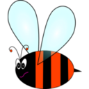 download Bee clipart image with 315 hue color