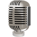 download Old Style Microphone clipart image with 180 hue color