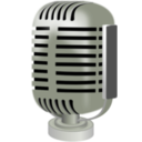 download Old Style Microphone clipart image with 225 hue color