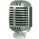 download Old Style Microphone clipart image with 270 hue color