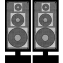 download Stereo Speaker clipart image with 0 hue color