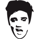download Elvis Face clipart image with 45 hue color
