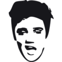 download Elvis Face clipart image with 315 hue color