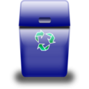 download Blue Trash Can clipart image with 45 hue color
