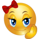 download Cute Pretty Girl Smiley Emoticon clipart image with 0 hue color