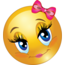 download Cute Lovely Girl Smiley Emoticon clipart image with 0 hue color