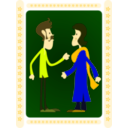 download Indian Couple clipart image with 45 hue color