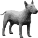 download Bullterrier Grayscale clipart image with 0 hue color