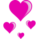 download Heart Cluster clipart image with 315 hue color