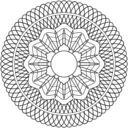 download Guilloche Rosette 2 clipart image with 45 hue color