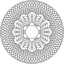 download Guilloche Rosette 2 clipart image with 0 hue color