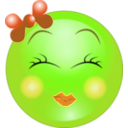 download Cute Shy Girl Smiley Emoticon clipart image with 45 hue color
