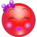 download Cute Shy Girl Smiley Emoticon clipart image with 315 hue color