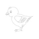 download Chicken 002 Vector Coloring clipart image with 0 hue color