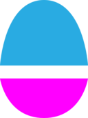 Magenta And Blue Egg