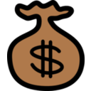 download Money Bag Icon clipart image with 0 hue color
