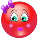 download Pretty Girl Smiley Emoticon clipart image with 315 hue color