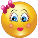 download Pretty Girl Smiley Emoticon clipart image with 0 hue color