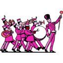 download Marching Band clipart image with 315 hue color