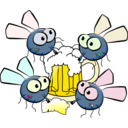 download Fly Drinking clipart image with 0 hue color
