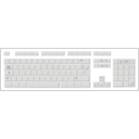 download Blank White Keyboard clipart image with 0 hue color