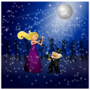 download Dancing Couple clipart image with 0 hue color