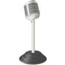 download Old Microphone clipart image with 0 hue color
