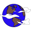 download Crudely Drawn Globe clipart image with 0 hue color