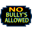 download No Bullys Allowed clipart image with 0 hue color