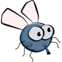 download Cartoon Fly clipart image with 0 hue color