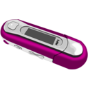 download A Red Old Style Mp3 Player clipart image with 315 hue color