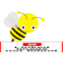 download Bee clipart image with 0 hue color