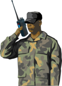Soldier With Walkie Talkie Radio Tall