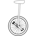 download Unicycle Line Art clipart image with 0 hue color