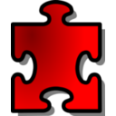 Red Jigsaw Piece 13