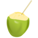 download Coconut clipart image with 0 hue color