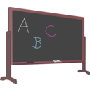 download Blackboard With Stand And Letters clipart image with 315 hue color