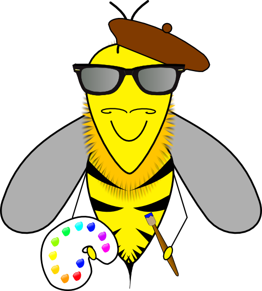 Hipster Bee Artist