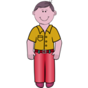 download Daddy Standing 02 clipart image with 315 hue color