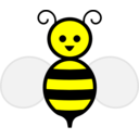 download Honey Bee clipart image with 0 hue color