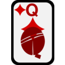 download Queen Of Diamonds clipart image with 0 hue color