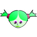 download Girl Face clipart image with 90 hue color