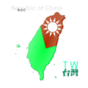download Map Based Flag Of Taiwan clipart image with 135 hue color