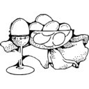 download Eggs clipart image with 180 hue color