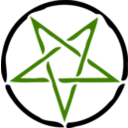 download Red Pentagram clipart image with 90 hue color